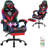 HOFFREE Gaming Chair With LED RGB Lights Massage Video Gamer Chairs With Footrest Ergonomic High Back Reclining Computer Chair With Adjustable Lumbar Support-104296950