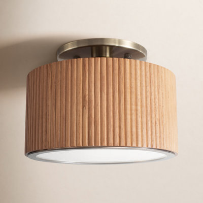 8" Single Light Semi Flush Mount