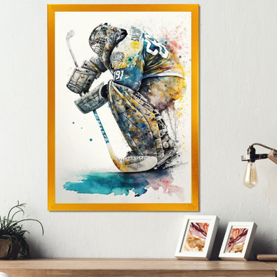 «Hockey Gardien on Ice pendant Play V», impression sur toile