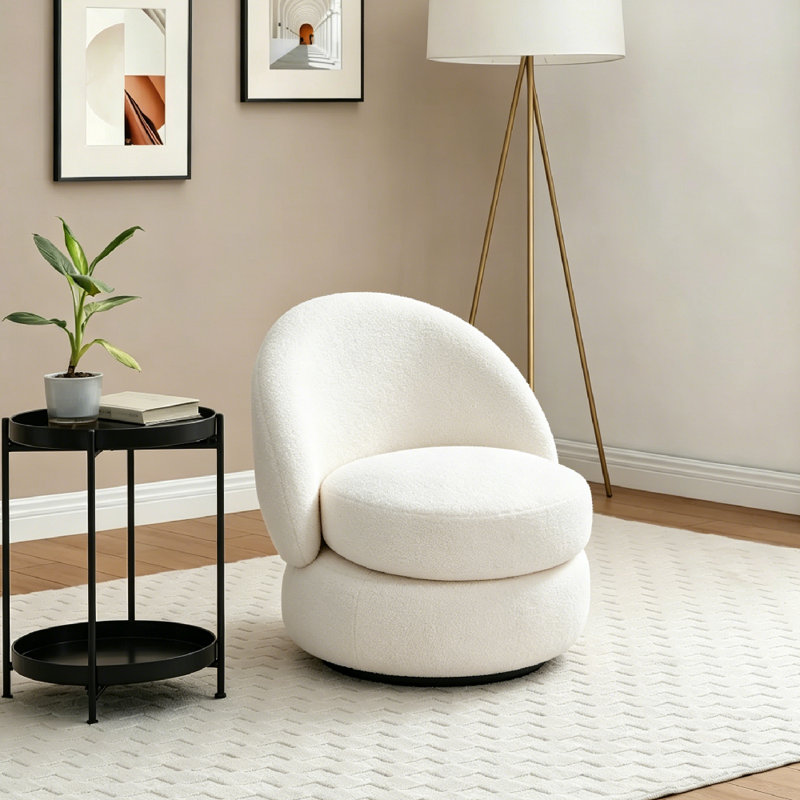 Upholstered Swivel Accent Chair