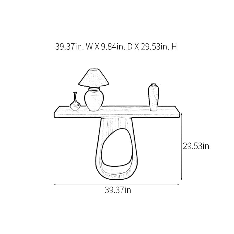 Console Retro Minimalist Art, H 29,53 po x l 39,37 po x P 9,84 po