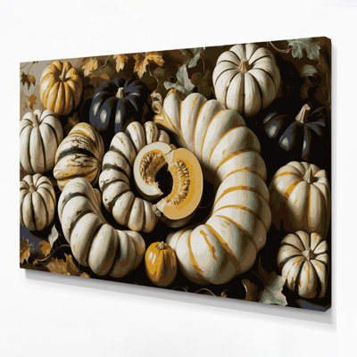 Légumes, art mural sur toile brun Delicata