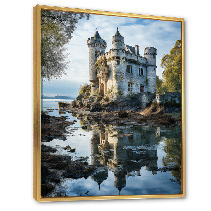 Bromelaid Castles Dreamy Reflections III, reproduction d'art sur toile, H 40 po x l 30 po x P 1,5 po, Cadre flottant doré