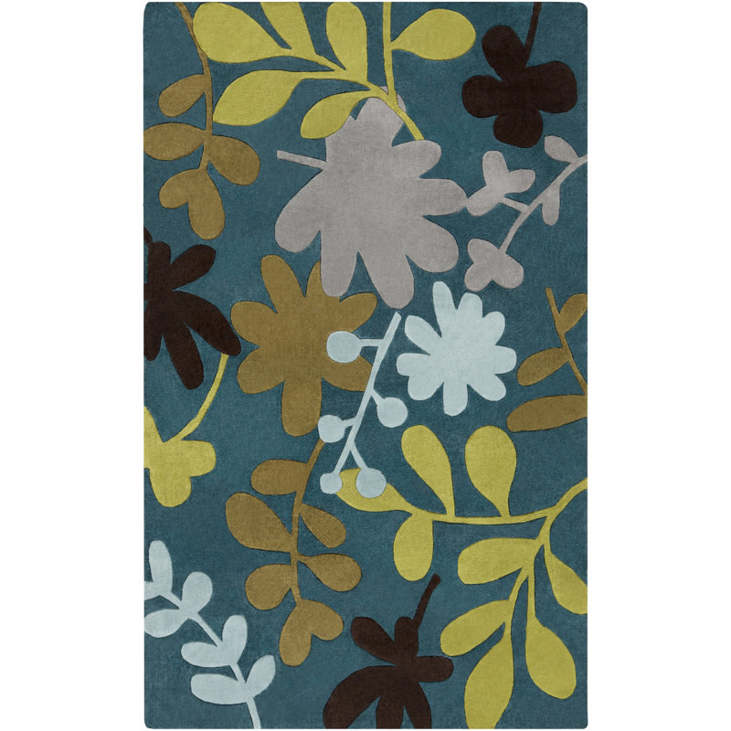 Desjambra Floral Indoor Rug, Rectangle 9' x 13'