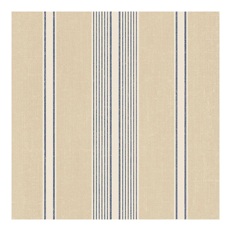 Rouleau de papier peint Horgan, Beige / bleu