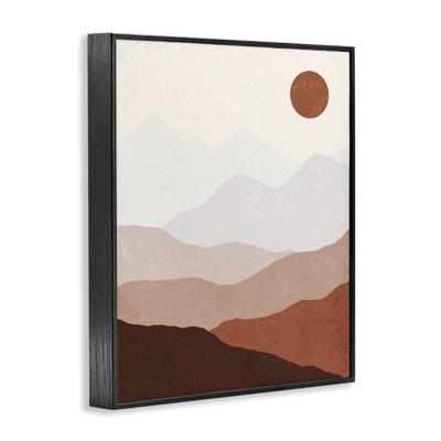 Après-midi soleil sur les montagnes, art de la giclée encadrée par Ahmed Idah Hussein bk-018