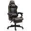 Racing Gaming Chair Diamond Pu Leather Office Gamer Chair High Back Swivel Recliner With Footrest, Lumbar Support, Adjustable Height, Brown