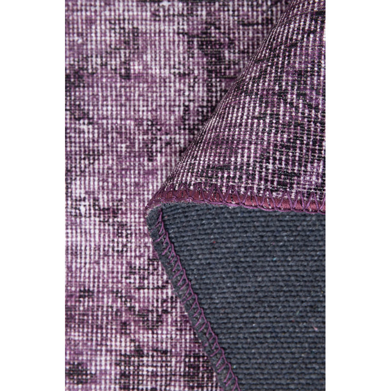 Elegant Purple Carpet, 6.9 x 10.2 ft | 100% Polyester, 1850 g/m² | 0.16 in Pile Height, Recycled Poly Cotton Underside | Machine Carpet, Ideal for Living Room & Bedroom | Durable, Stylish, Easy Maintenance