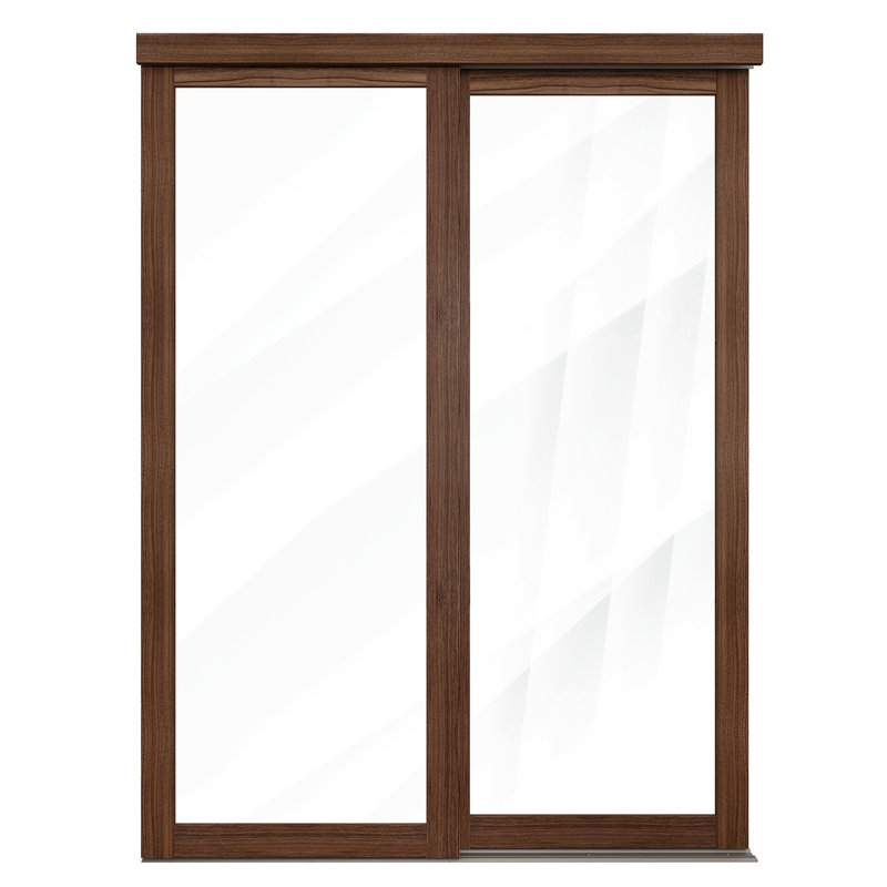 48 po x 80 1/2 po Porte coulissante 1-Lite, 48" x 80.5", Brown