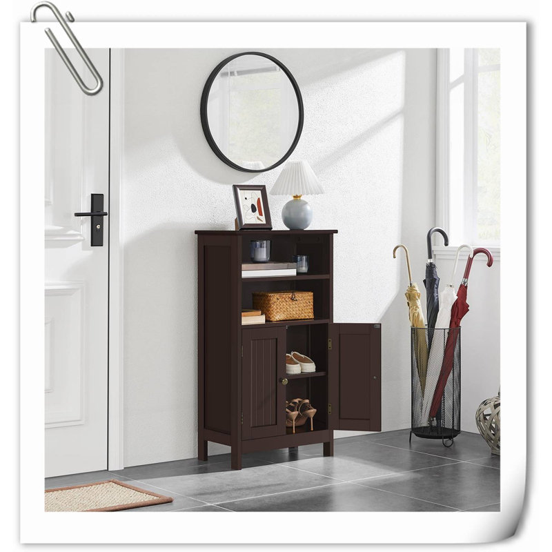 Cabinet Solid Wood Bathroom Cabinet, Espresso