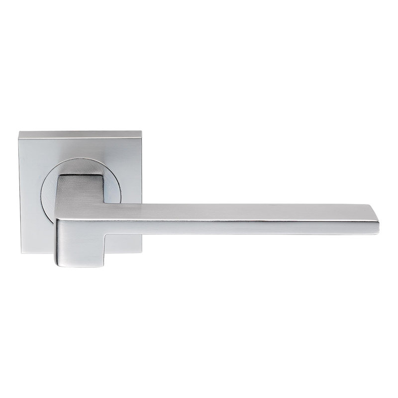 Serozzetta Latch Door Handle, Satin Chrome