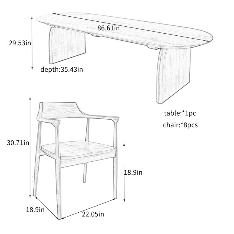 Ensemble de table de salle à manger Simple