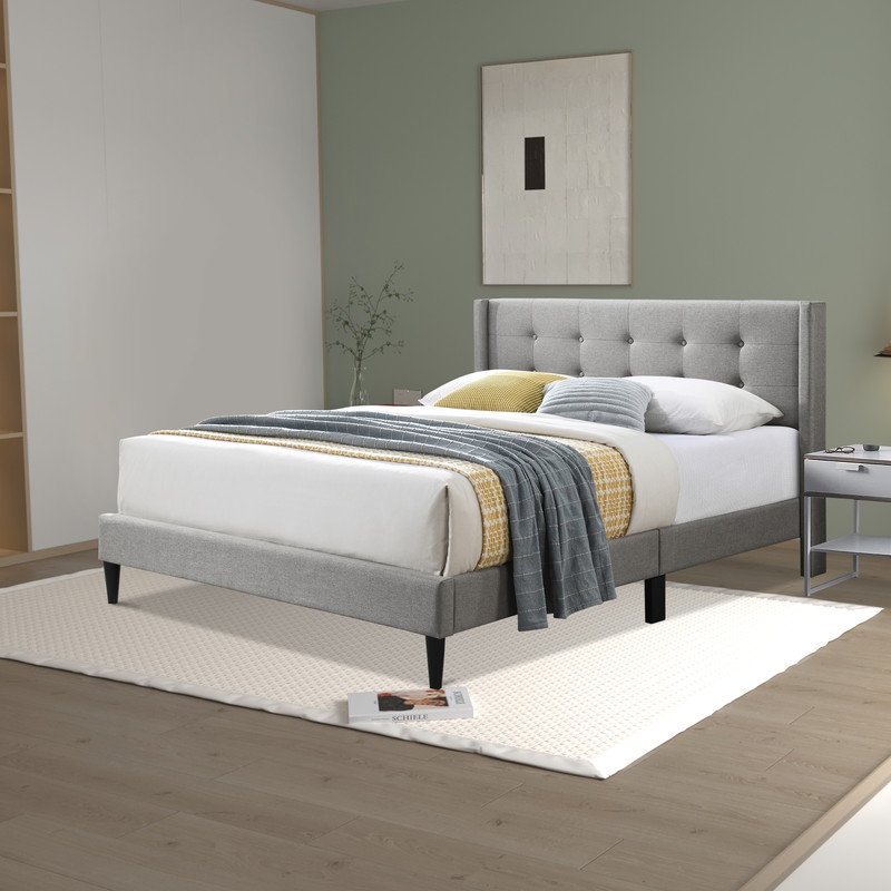 Lit plateforme tapissier Ramzy, Grand lit