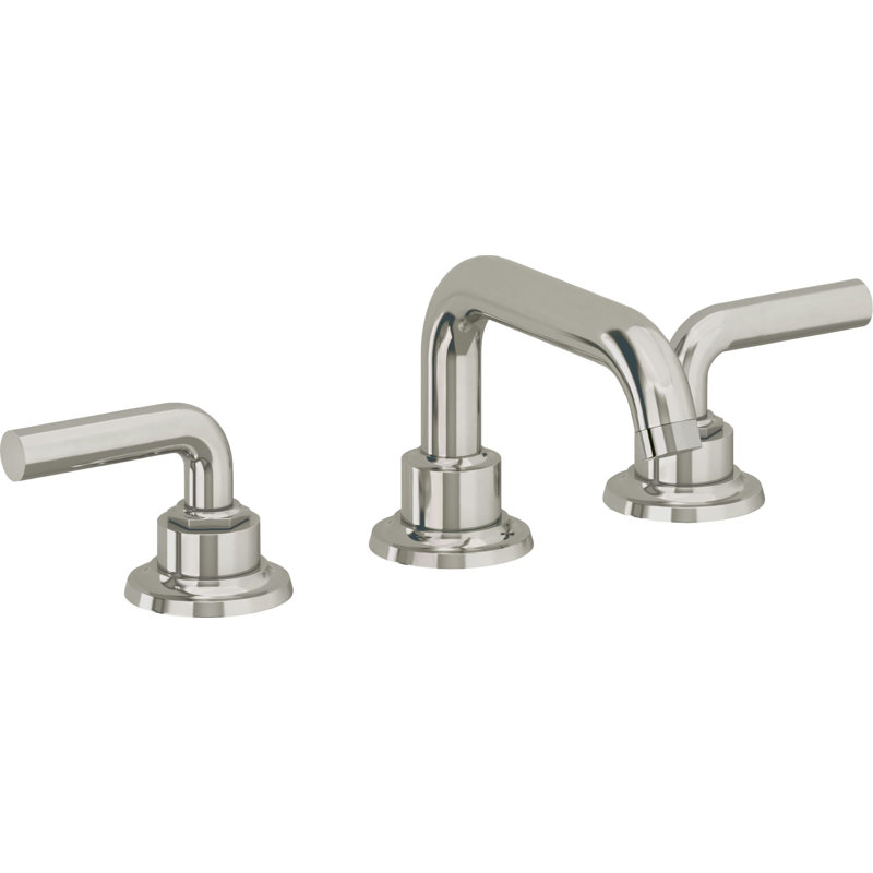 Descanso 8" Widespread Lavatory Faucet with Smooth Handle, Polished Nickel