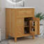 Meuble-lavabo de 24 po avec lavabo, tiroir basculant, supports de rangement et tablette réglable-1707296558