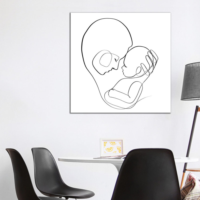 Mom And Child by Dane Khy - Wrapped Canvas Gallery-Wrapped Canvas Giclée, 93.98cm H x 93.98cm W
