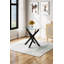 Round Glass Top Metal Base Dining Table-1566390003