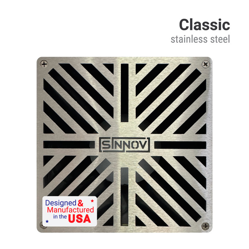 6 po Grille de drainage carrée robuste en acier inoxydable de qualité supérieure pour plusieurs tailles de tuyaux - couvercle de drainage fabriqué aux États-Unis