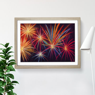Showstopping Fireworks - Framed Print