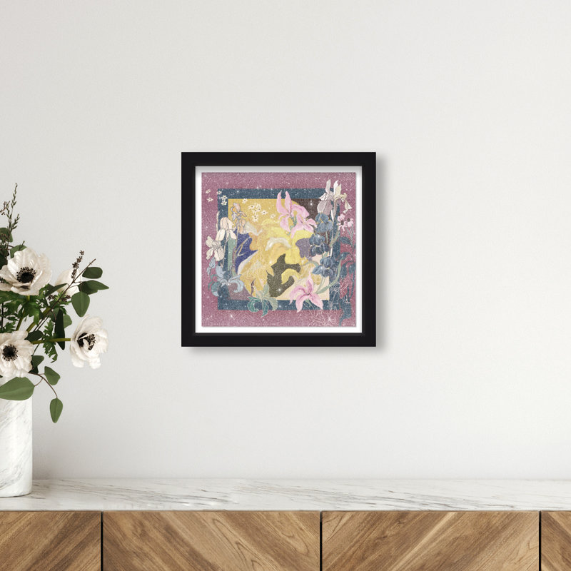 Layered Bloom Print by Oliver Gal, 13.5"H x 13.5"W, Black Shadowbox