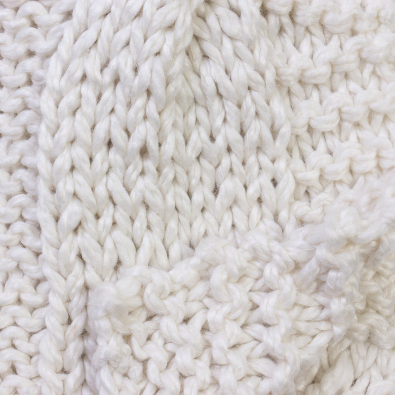 Raj Quilted Throw Blanket, Off White