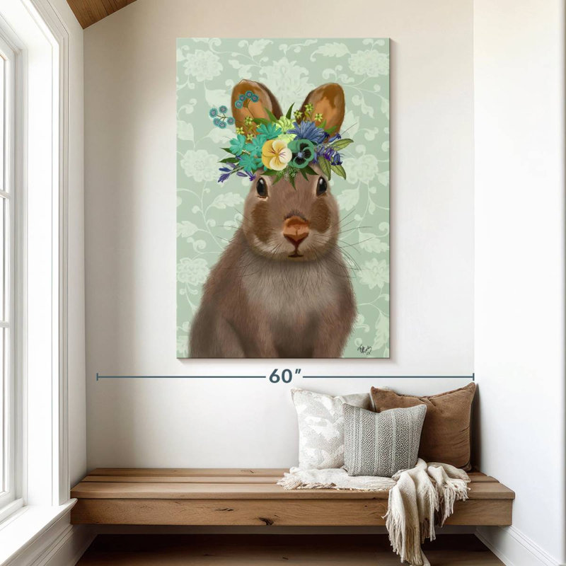 Rabbit Bohemian, 51" H x 34" W