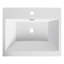 Lavabo de 24 po en résine blanc brillant pour la salle de bain, alliant durabilité et élégance dans la salle de bain 24 po, blanc brillant, accentuant la durabilité et l'attrait
