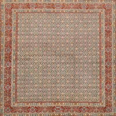 Tapis traditionnel rouge / brun / gris Balabak