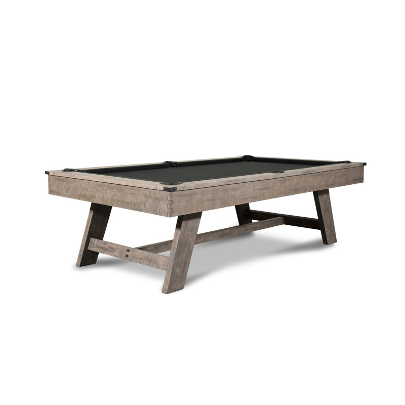 Hunter 8' Slate Pool Table with Professional Installation Included, Black/Antique Wood
