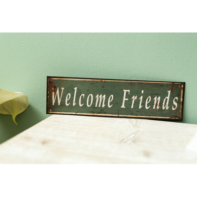 Welcome Friends - No Frame Print on Metal