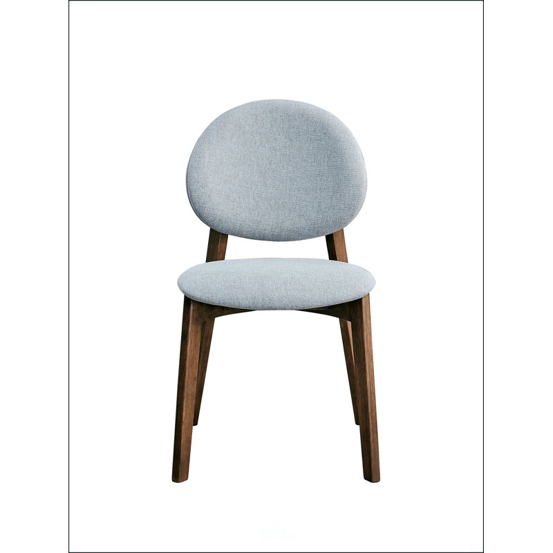 Chaise d'appoint au fini gris clair et noyer