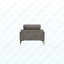 Chaise en cuir gris anthracite