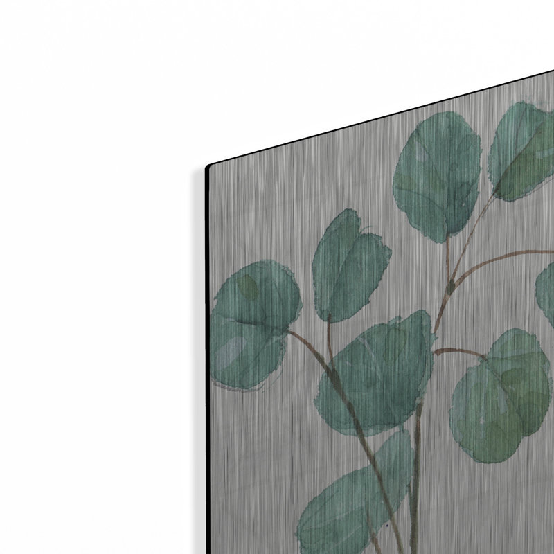 Art mural luxueux «Mixed Greens LIX» par Lisa Audit, art mural en métal, 12 po x 36 po