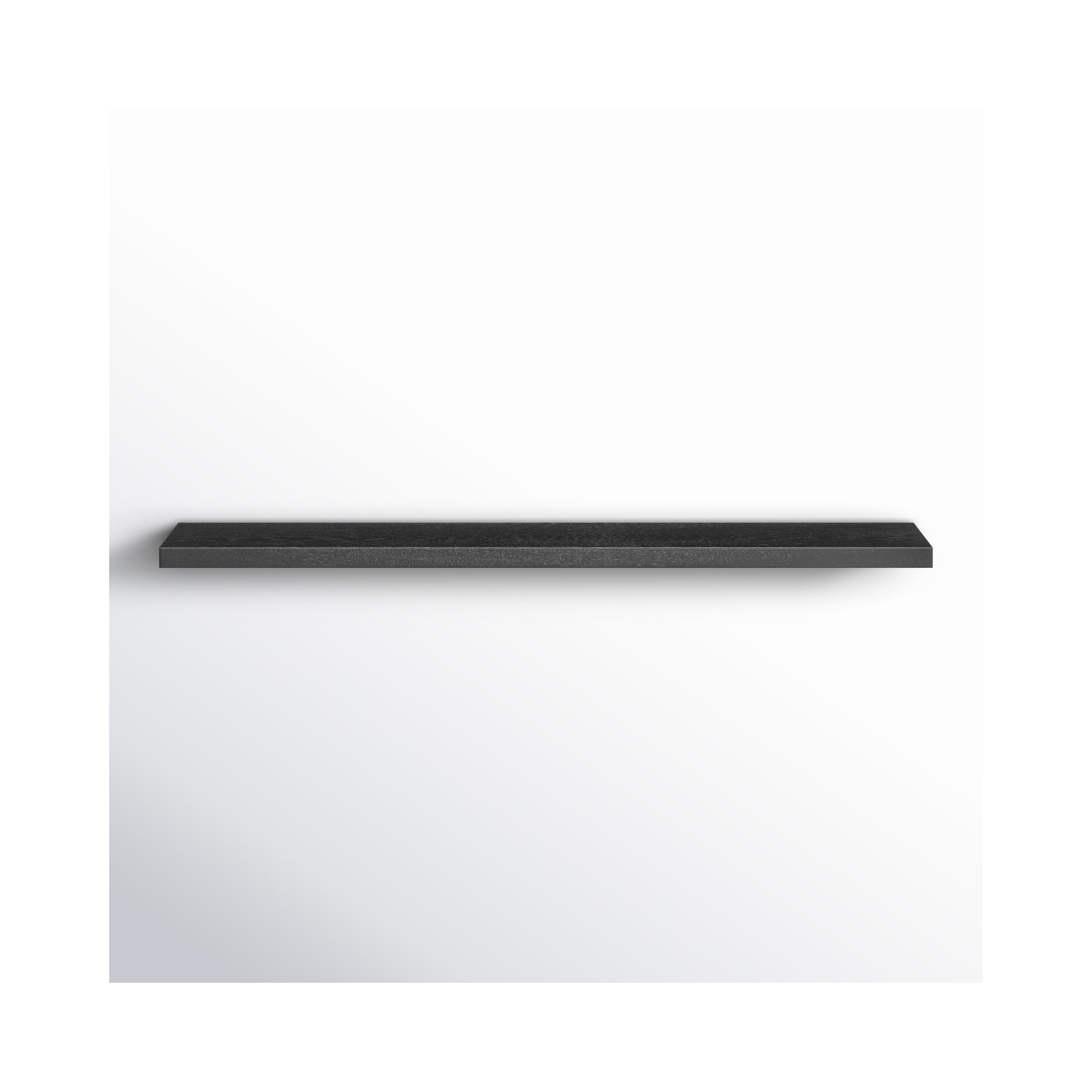 Sherice Floating Shelf, Matte Black, 1.97" H x 74.81" W x 10.24" D