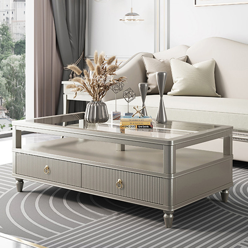 Table basse de style italien avec rangement, H 18,9 po x L 43,3 po x l 27,6 po