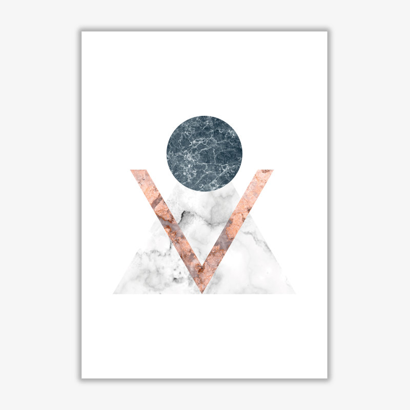 Marble Triangle Abstract - Print, No Frame, 85 cm H x 60 cm W x 1 cm D