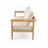 Javion Outdoor Acacia Wood Loveseat With Removable Cushions