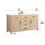 Meuble-lavabo simple Shamar de 60 po avec comptoir en marbre reconstitué-1692981432
