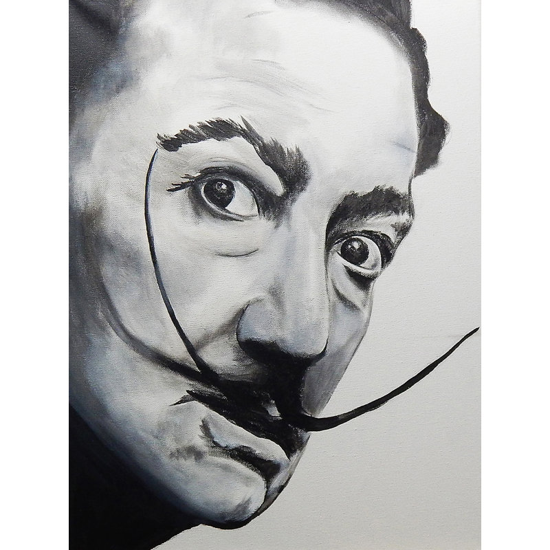 Salvador Dali par Ed Capeau - impression d'art graphique, H 30 po x l 24 po x 1,5 po, Toile tendue
