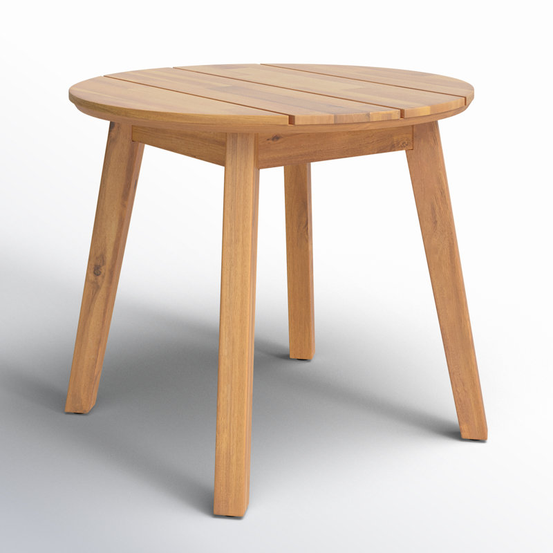 Lorene Round Acacia Outdoor Side Table