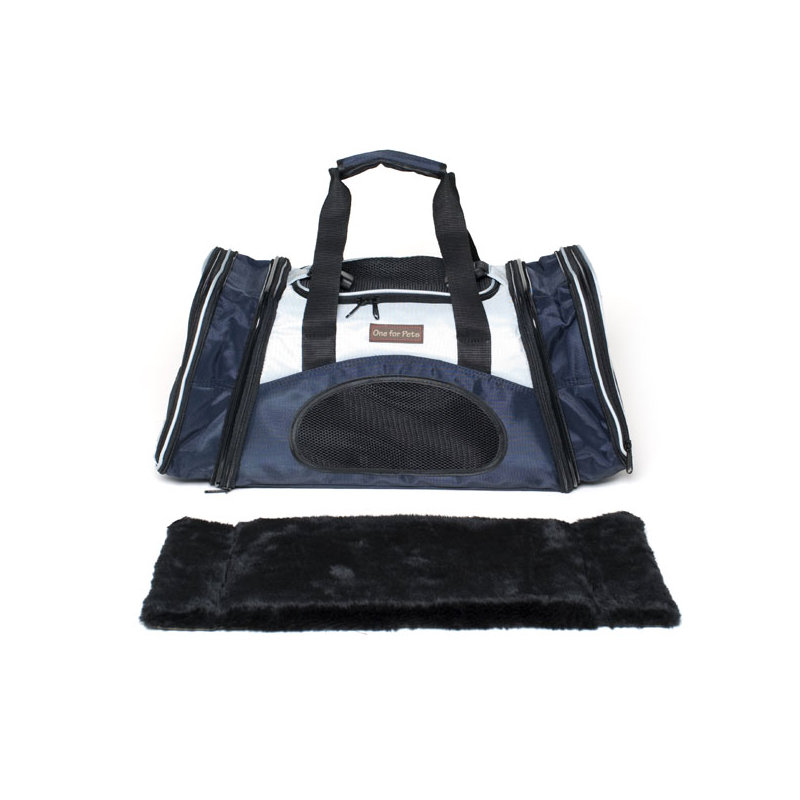 Sac de transport pour animaux extensible "The One Bag", Grand (H 11,5 po x l 11,5 po x P 23 po), Bleu marine