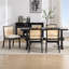 Arnkell Side Chair Dining Chairs Modern Solid Wood Dining Chair with Rattan Backrest-1030879642-1030879641