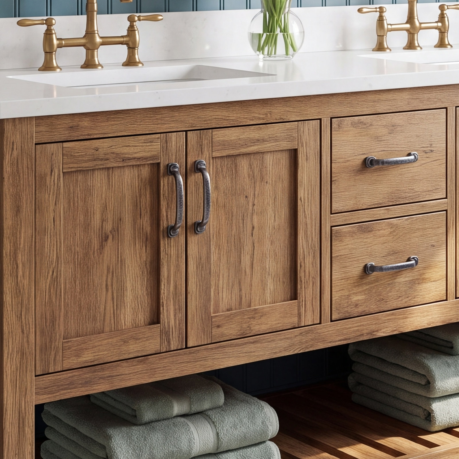 CP Series 3" Two-Step Arch Cabinet Pull, Distressed Nickel
