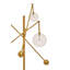 Anselma 200cm Gold Swing Arm Floor Lamp