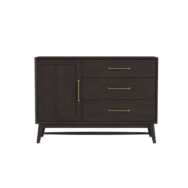 Catriona 56" Wide 3-Drawer Sideboard, Black