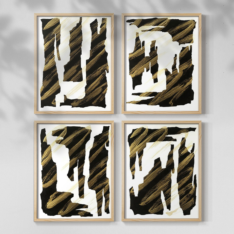RunnelXVIIIPremiumGallery-ReadyToHang Framed Print - Set of 4, Natural, 32" H x 10" W