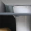 Armoire de salle de bain sous le lavabo avec 2 portes et tablette, meuble-lavabo à piédestal, gris