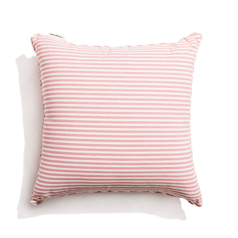 Laurens Square Indoor/Outdoor Pillow Cover, Pink, 18"H x 18"W