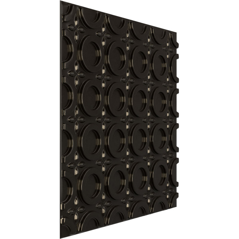 Panneau mural décoratif 3D EnduraWall abstrait l 19 5/8 po x H 19 5/8 po, gris anthracite métallique (couvre 2,67 pieds carrés)