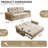 2 In 1 Multi-Functional Convertible Sleeper Sofa Bed With Side Pockets,77" Modern Velvet Pull Out Couch Bed For Apartment Office Bedroom Living Room-123055334